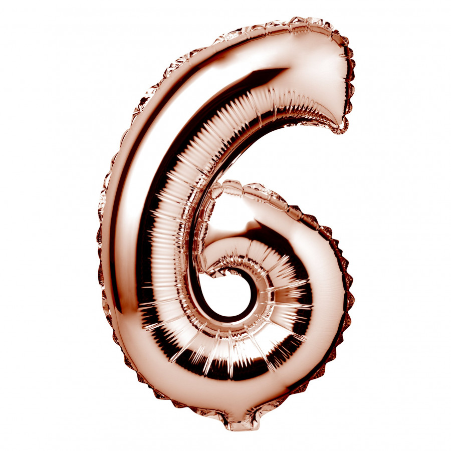 Click to view product details and reviews for Large Rose Gold Foil Number 6 Balloon.