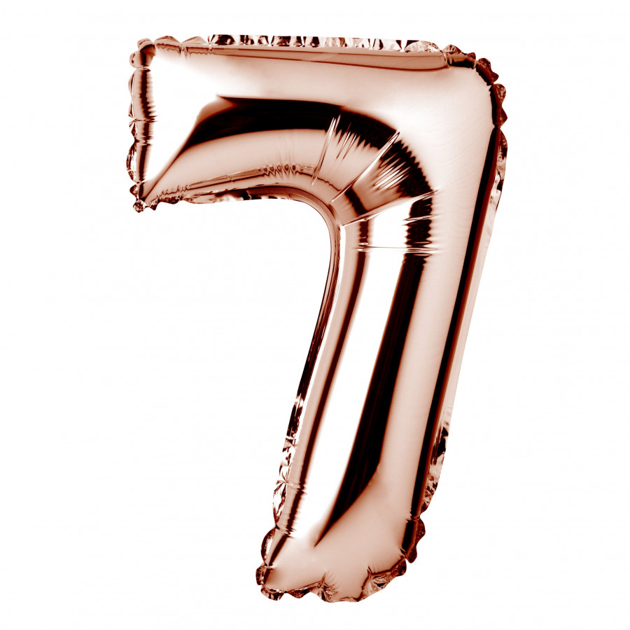 Click to view product details and reviews for Large Rose Gold Foil Number 7 Balloon.