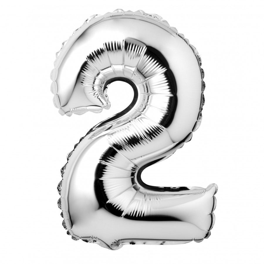 Click to view product details and reviews for Large Silver Foil Number 2 Balloon.