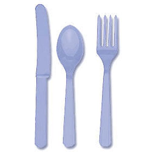 Click to view product details and reviews for Lavender Plastic Cutlery Set 24 Piece.