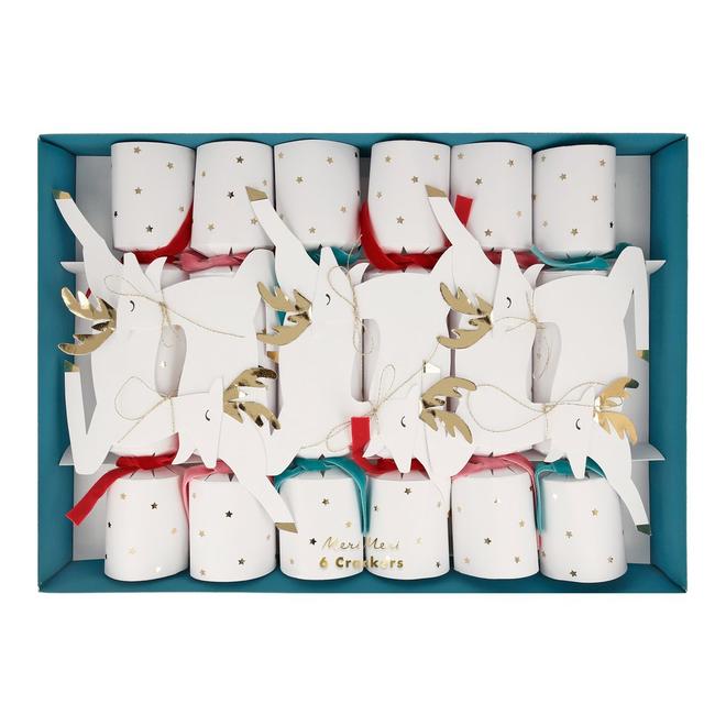 Click to view product details and reviews for Leaping Reindeer Christmas Crackers Pack Of 6.