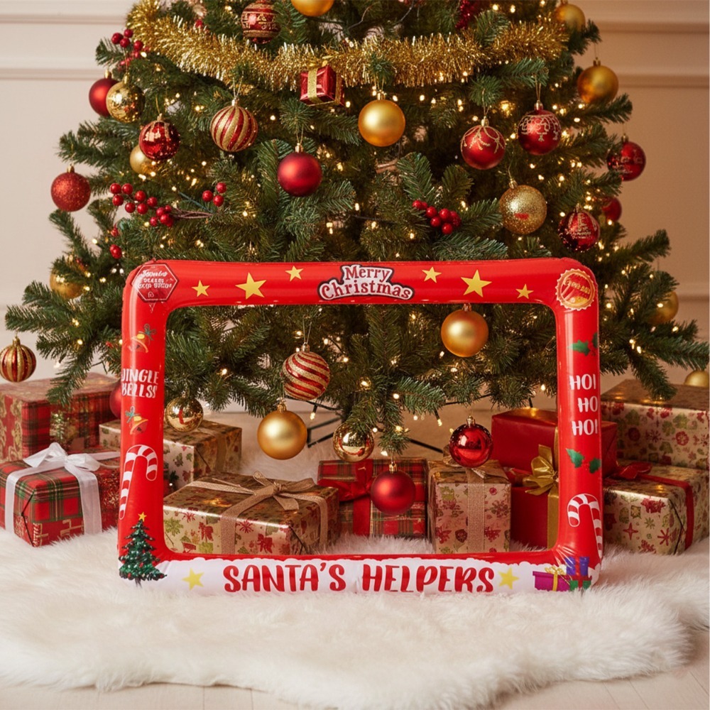 Red Inflatable Christmas Photo Frame | 80 x 60cm