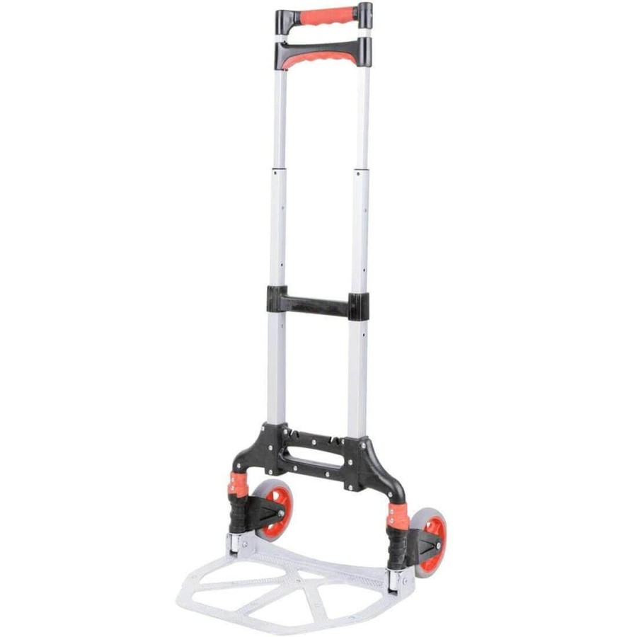 Lightweight Folding Aluminium Trolley Portable Adjustable Cart For Home Work Comfort Grip Handle Easy Storage 60kg Capacity