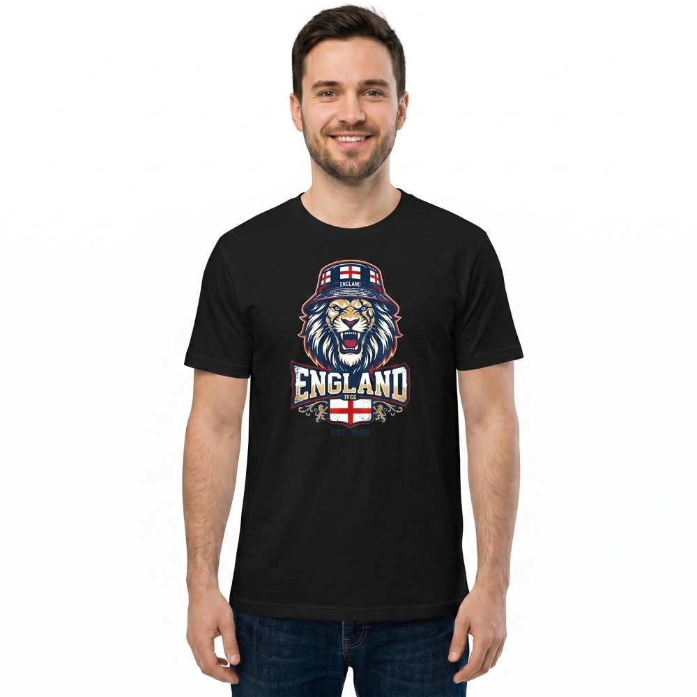 Click to view product details and reviews for Adults Black England Lion Bucket Hat T Shirt Football Supporter Graphic Tee Large.
