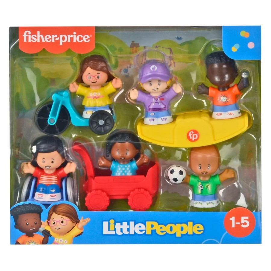 Little People Play for All Set of 6 Diverse Figures 4 Accessories