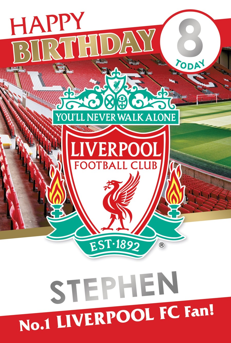 Click to view product details and reviews for Liverpool Fc Personalised Birthday Card With Sticker Sheet.