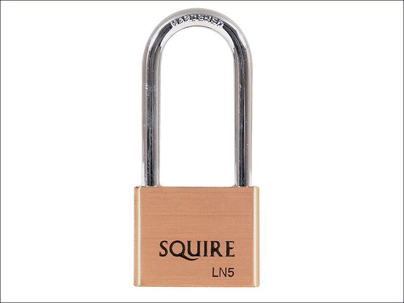 LN5/2.5 Lion Brass Padlock 5-Pin 50mm - 65mm Long Shackle HSQLN525