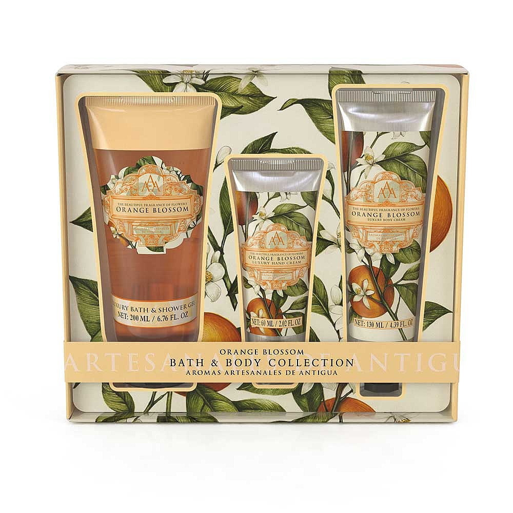 Luxury Bath & Body Collection Orange Blossom Scented Pamper Gift Boxed Set