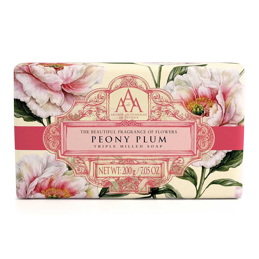 Luxury Wrapped Soap Bar Peony Plum Floral Scented Gift By Somerset Toiletry Co