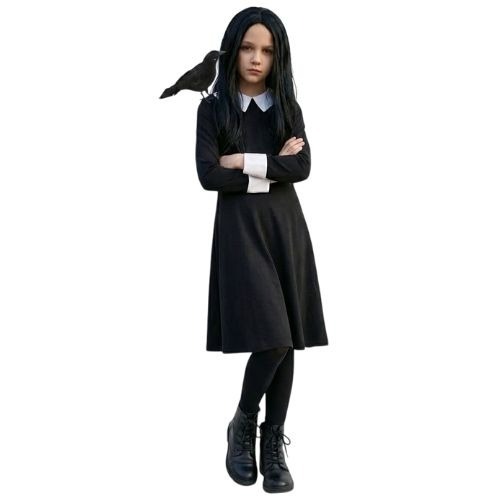 Click to view product details and reviews for Girls Morrigan Costume 3 Pcs Dress Wig Crow Large.
