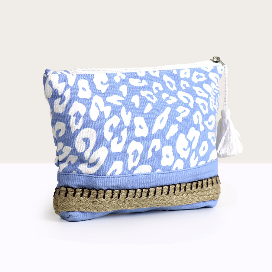 Makeup Cosmetic Bag Pouch Travel Mini Small Toiletry Zipper Bags Animal Blue