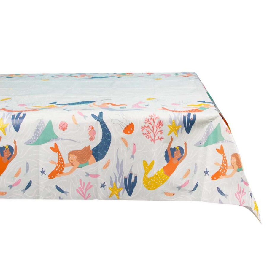 Click to view product details and reviews for Mermaid Birthday Paper Table Cover Girls Under The Sea Party 180x120cm.