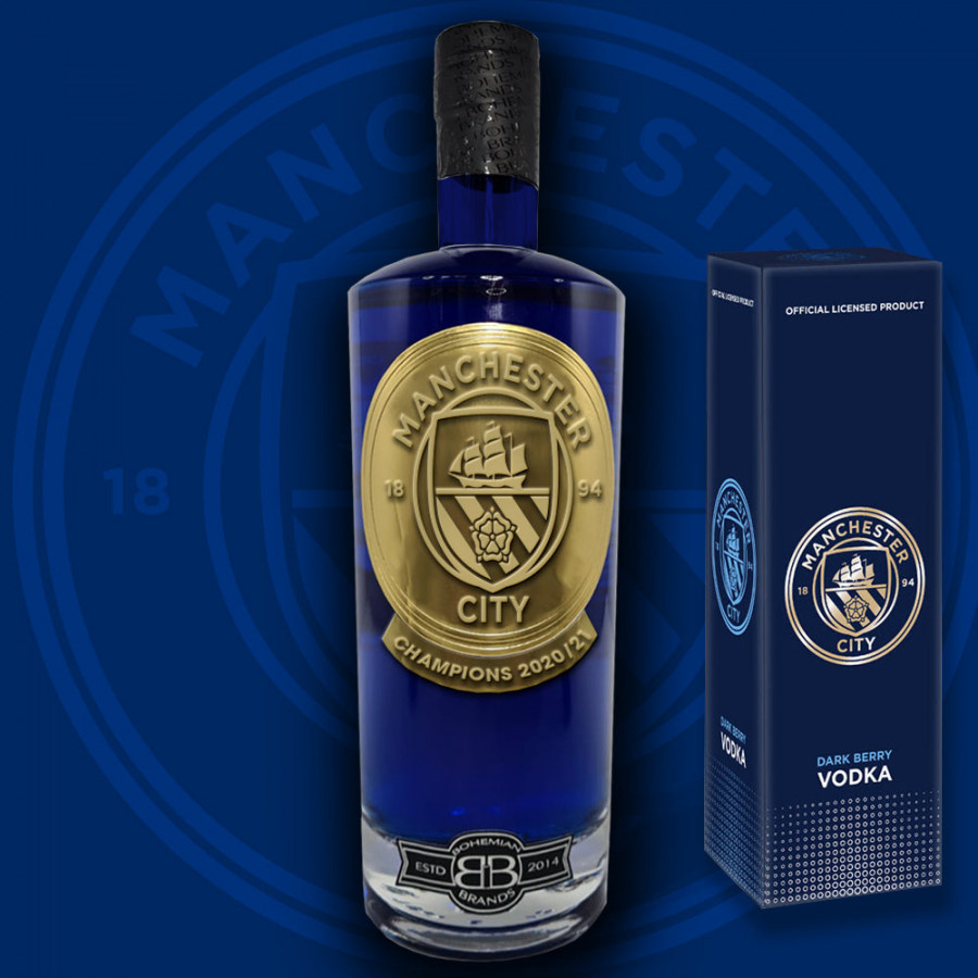 Manchester City Officially Licensed Champions 2020/21 Limited Edition Dark Berry Vodka