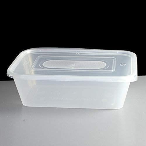 MantraRaj 1000ml Plastic Food Containers Clear Takeaway Food Boxes With Lids Meal Prep Microwave Dishwasher Food Storage Containers Meal Prep Boxes For Home, Pub, Catering Kitchens, Reusable (10)