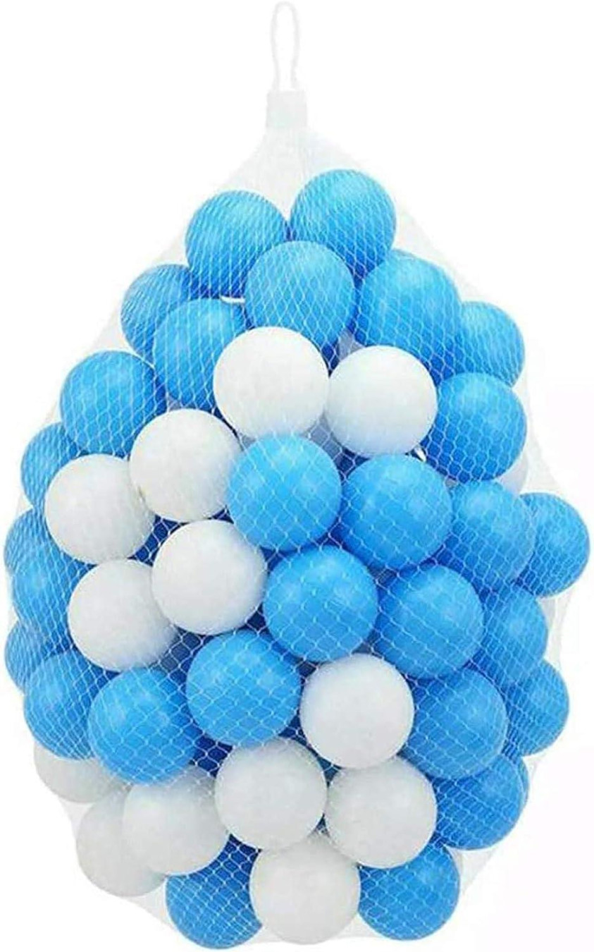 MantraRaj 100PCS Kids Soft Pit Balls Plastic Play Balls Crush Proof, No Sharp Edges, Non Toxic, Phthalate & BPA Free Indoor, Outdoor Use In Kids Toddler Ball Pit Bath Tubs Swimming Pools (Blue)