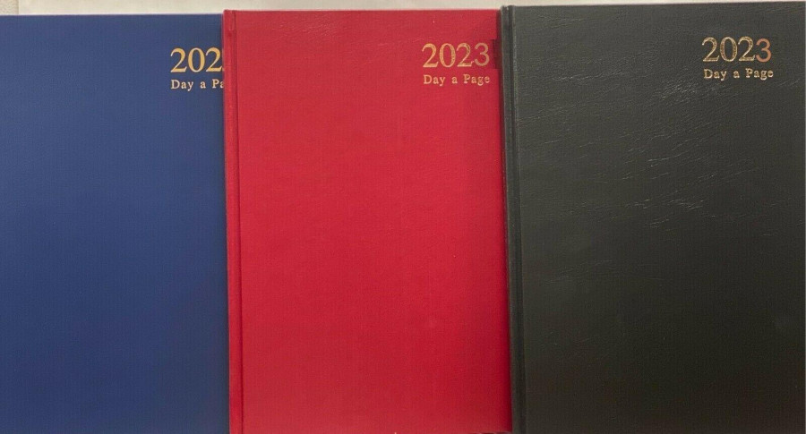 MantraRaj 2023 A4 Hardback Casebound Cover Diary With Full Saturday And Sunday Page Ribbon Marker DAP Year Planner for Business, Office, Home, Traveling, Appointments (Red)