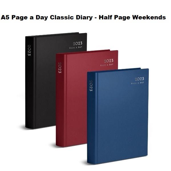 MantraRaj 2023 A5 Day To Page Diary Full Page Hardback Appointment Academic Diary Day Plan With Hourly Slots Planner Organiser For Student, Teacher, Home, Office, Business Daily Plan (Blue)
