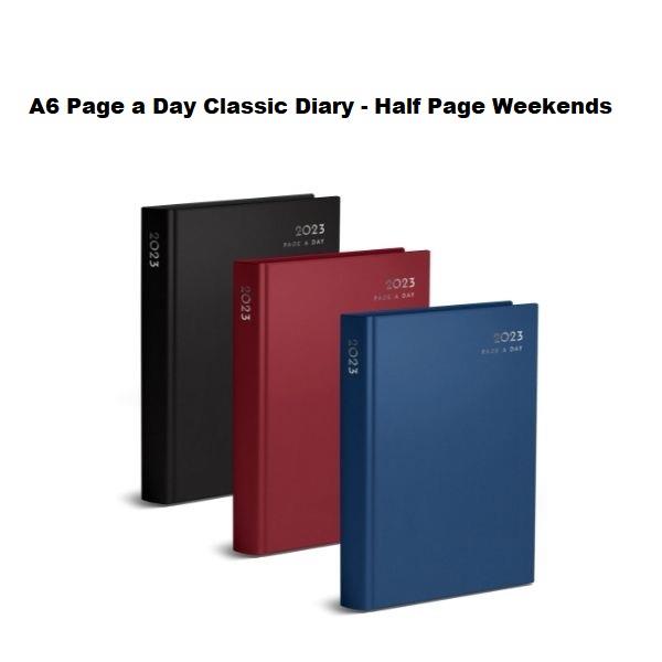 MantraRaj 2023 A6 Day To Page Diary Full Page Hardback Appointment Academic Diary Day Plan Includes Information Planner Organiser For Student, Teacher, Home, Office, Business Daily Plan (Blue)