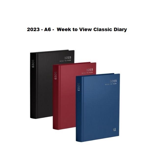 MantraRaj 2023 A6 Week To View Diary WTV With Hourly Slots For Week Days Includes Information Planner Organiser For Student, Teacher, Home, Office, Business Including Saturday And Sunday (Ranodm)