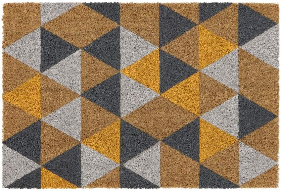 MantraRaj Eco-Friendly Colour Pattern Latex Backed Coir Entrance Door Mat Geometric Design Doormats Indoor Non Slip Doormat Outdoor And Indoor Uses Main Door Bedroom Shops Offices Gyms Home Decor