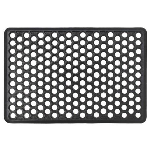 MantraRaj Honeycomb Outdoor Rubber Ring Entrance Floor Door Mat Heavy Duty Matt with Drainage Holes, Anti Fatigue Dirt Scrapper Outdoor Playground Garden Matting 40 x 60 cm