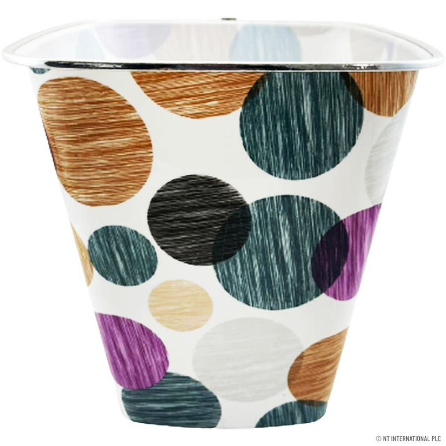 MantraRaj Plastic Waste Paper Basket Bin Wastebasket Trash Can Lightweight Recycling Rubbish Bin for Home Office Kitchen Bedroom, Garbage Container Dustbin (Green And Brown)