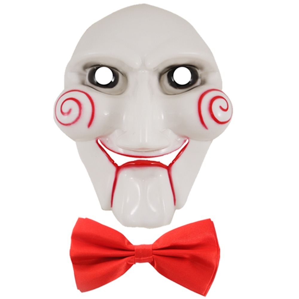 Click to view product details and reviews for Adults Horror Puppet Accessory Set 2 Pcs Mask Red Bow Tie.