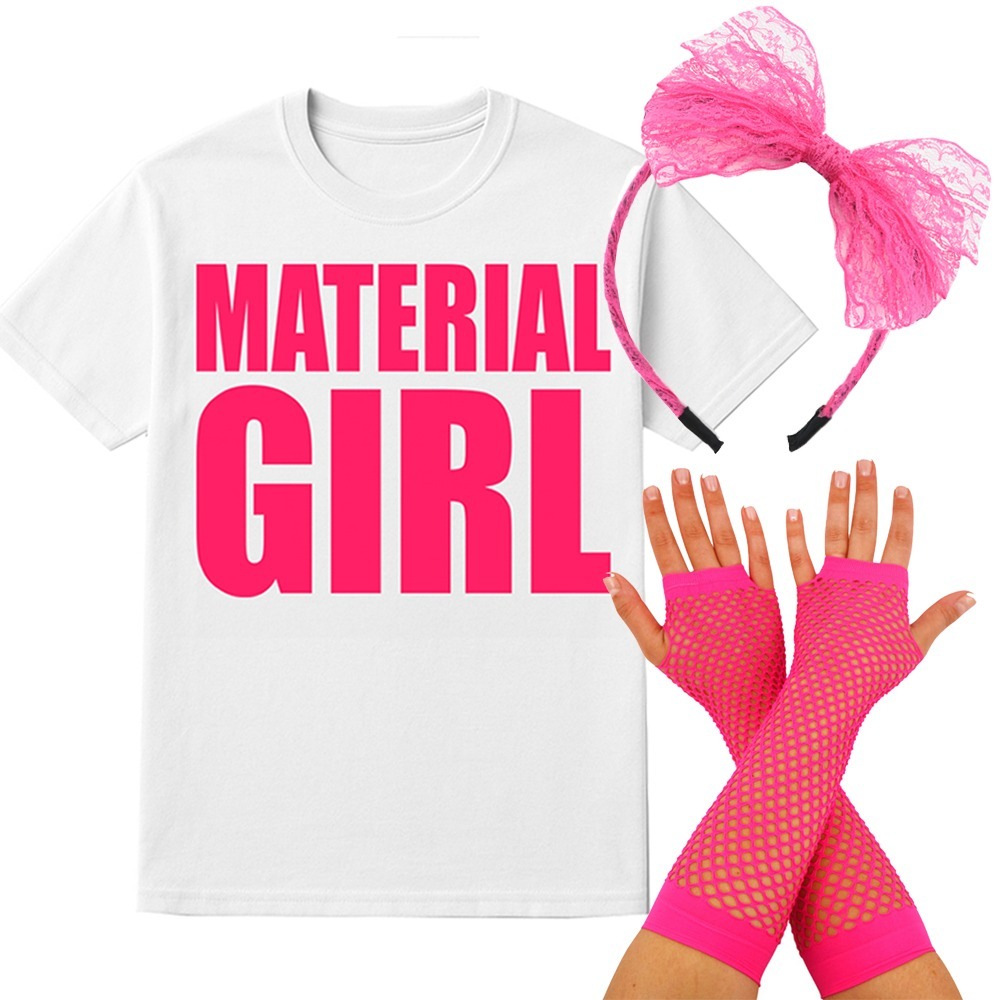 Click to view product details and reviews for Material Girl Costume – Tee Gloves Headband Large.