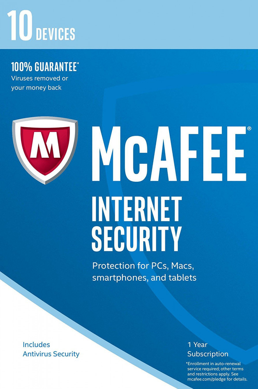 McAfee 2017 Internet Security - 10 Device (PC/Mac/Android)