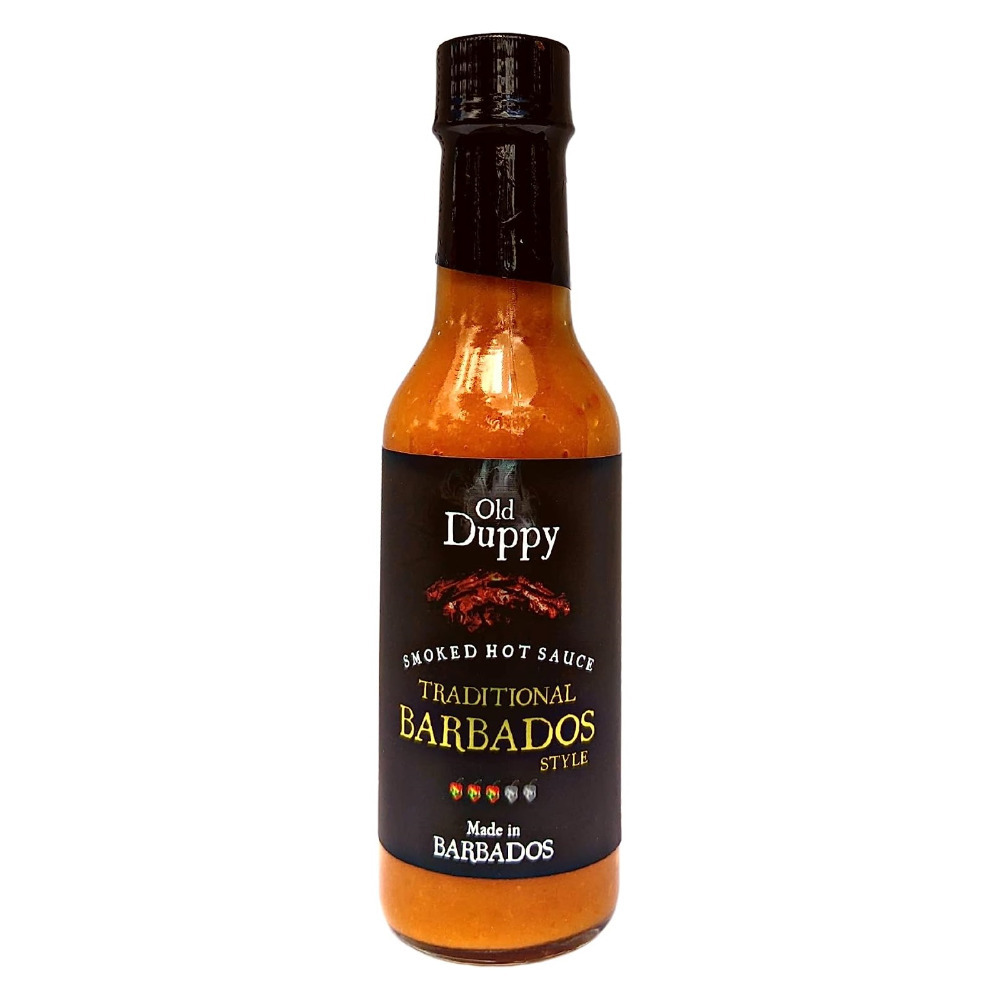 Medium Chilli Sauce Traditional Style Table Condiment Old Duppy Barbados Spiced