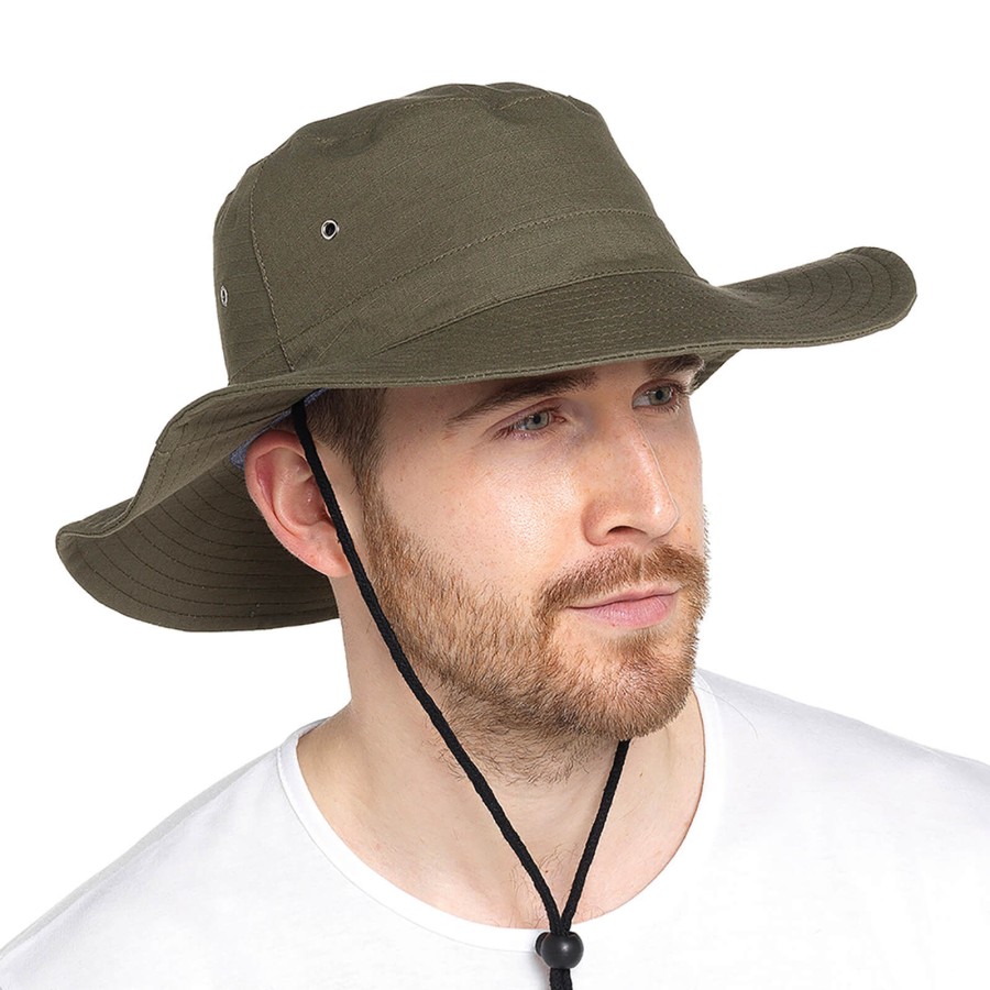 Click to view product details and reviews for Mens Safari Hat With Neck Cord 100 Cotton Summer Holiday Khaki M L.