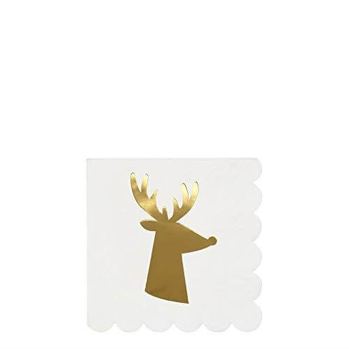 Click to view product details and reviews for Reindeer Small Cocktail Paper Napkins X 16.
