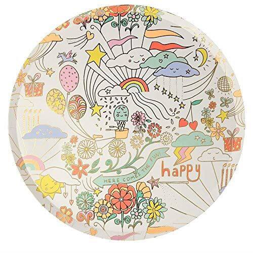 Click to view product details and reviews for Happy Doodle Large Paper Party Plates X 8.