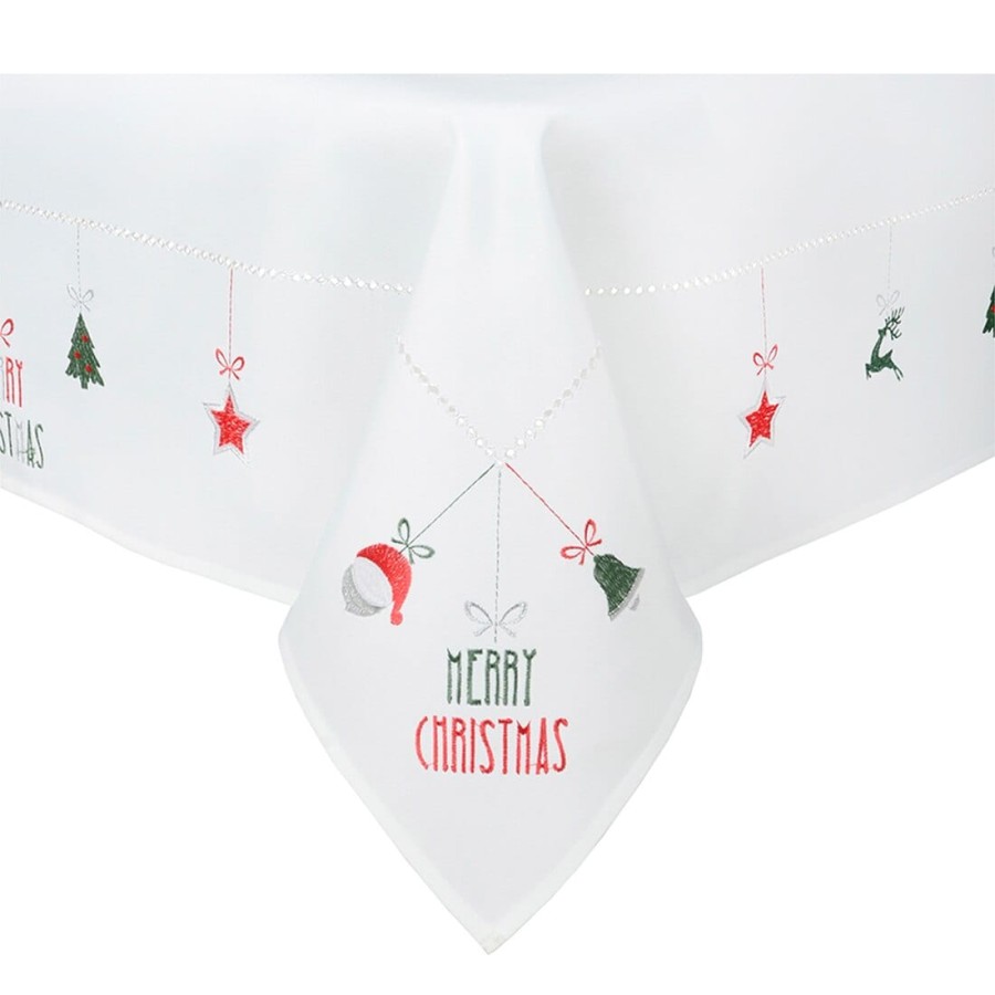 Click to view product details and reviews for Merry Christmas Fabric Tablecloths Napkins Xmas Decoration White 52 X 70.