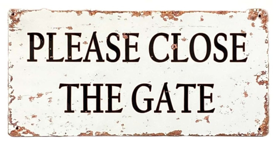 Geko Products Metal Wall Sign - Please Close The Gate