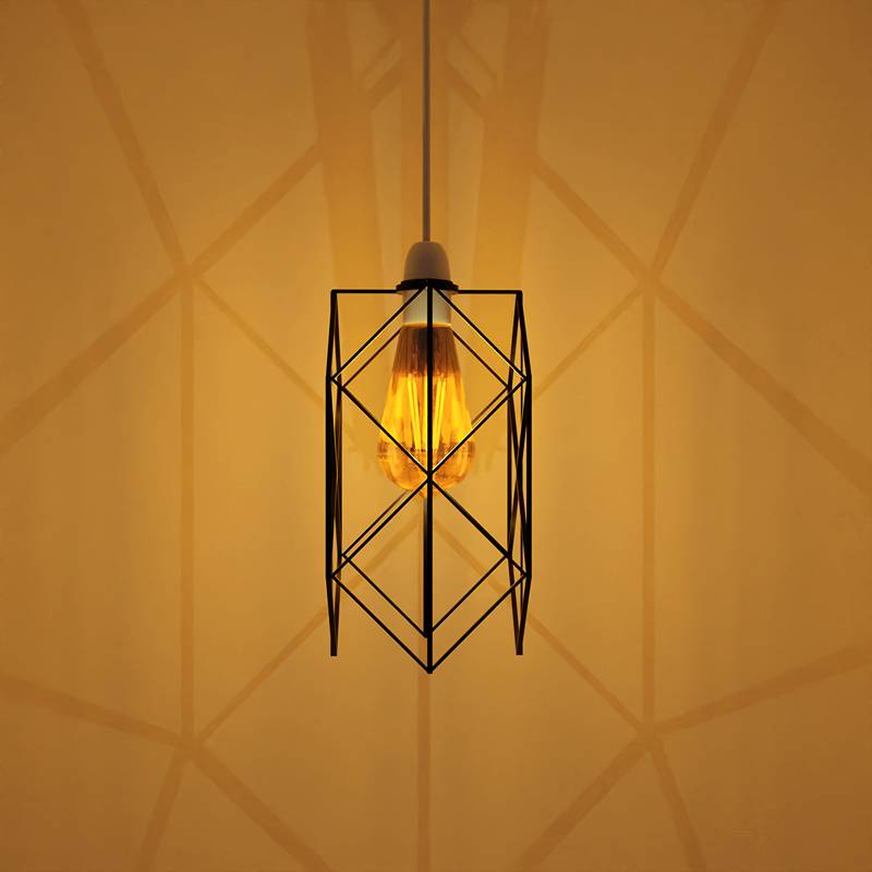 Modern black wire lamp shade metal Wire Cage ~4764