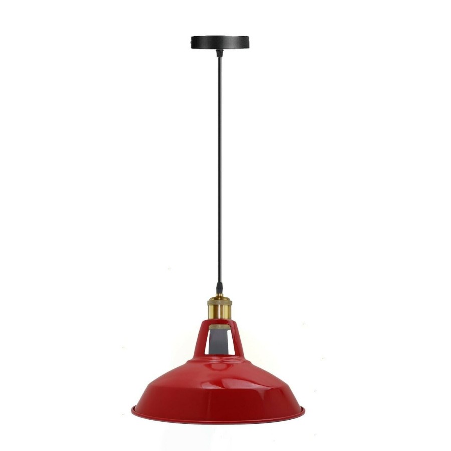 Click to view product details and reviews for Modern Red Colour Lampshade Industrial Retro Style Metal Ceiling Pendant Lightshade2557.