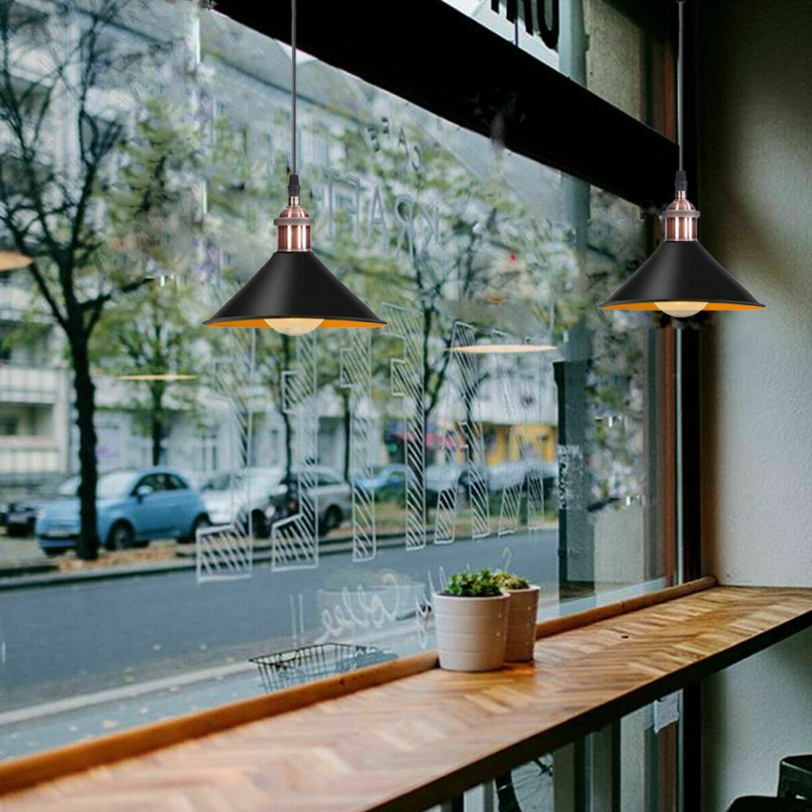Click to view product details and reviews for Modern Vintage Black Pendant Lamp Vintage Industrial Metal Cone Ceiling Light Shade1514.