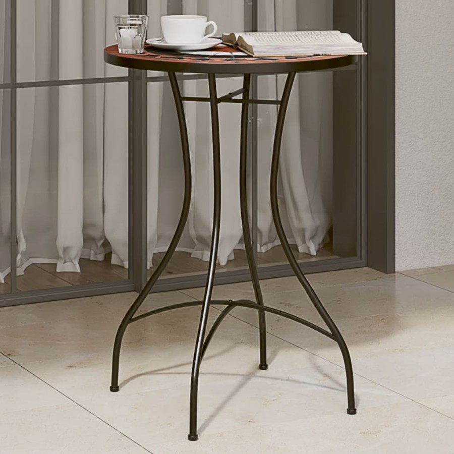 Click to view product details and reviews for Mosaic Bistro Table Terracotta And White ÃË50x70 Cm Ceramic.