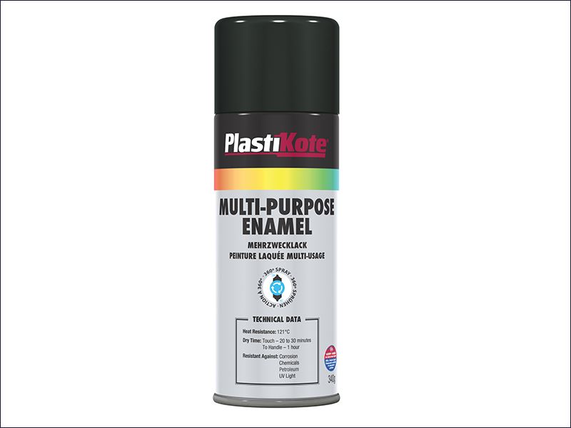 Multi Purpose Enamel Spray Paint Gloss Black 400ml PKT60100