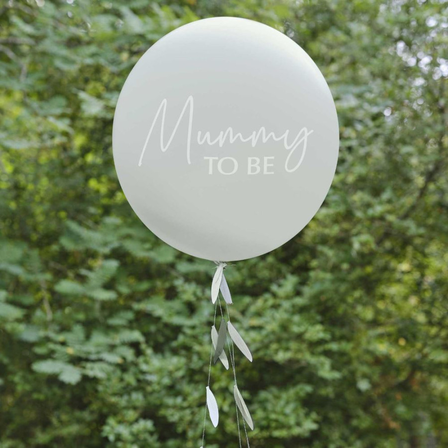 Click to view product details and reviews for Mummy To Be Balloon With Tail Sage Green Baby Shower Party Decoration.