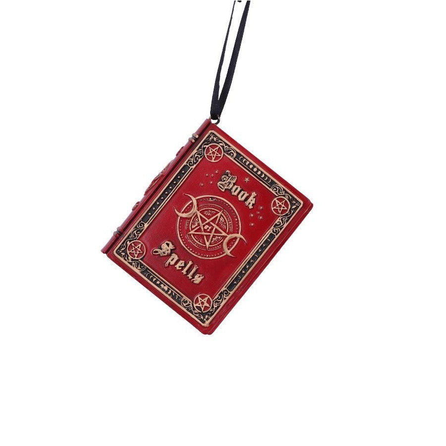 Nemesis Now Hanging Ornament Book Of Spells Wiccan Hand-Painted Ornament Gift