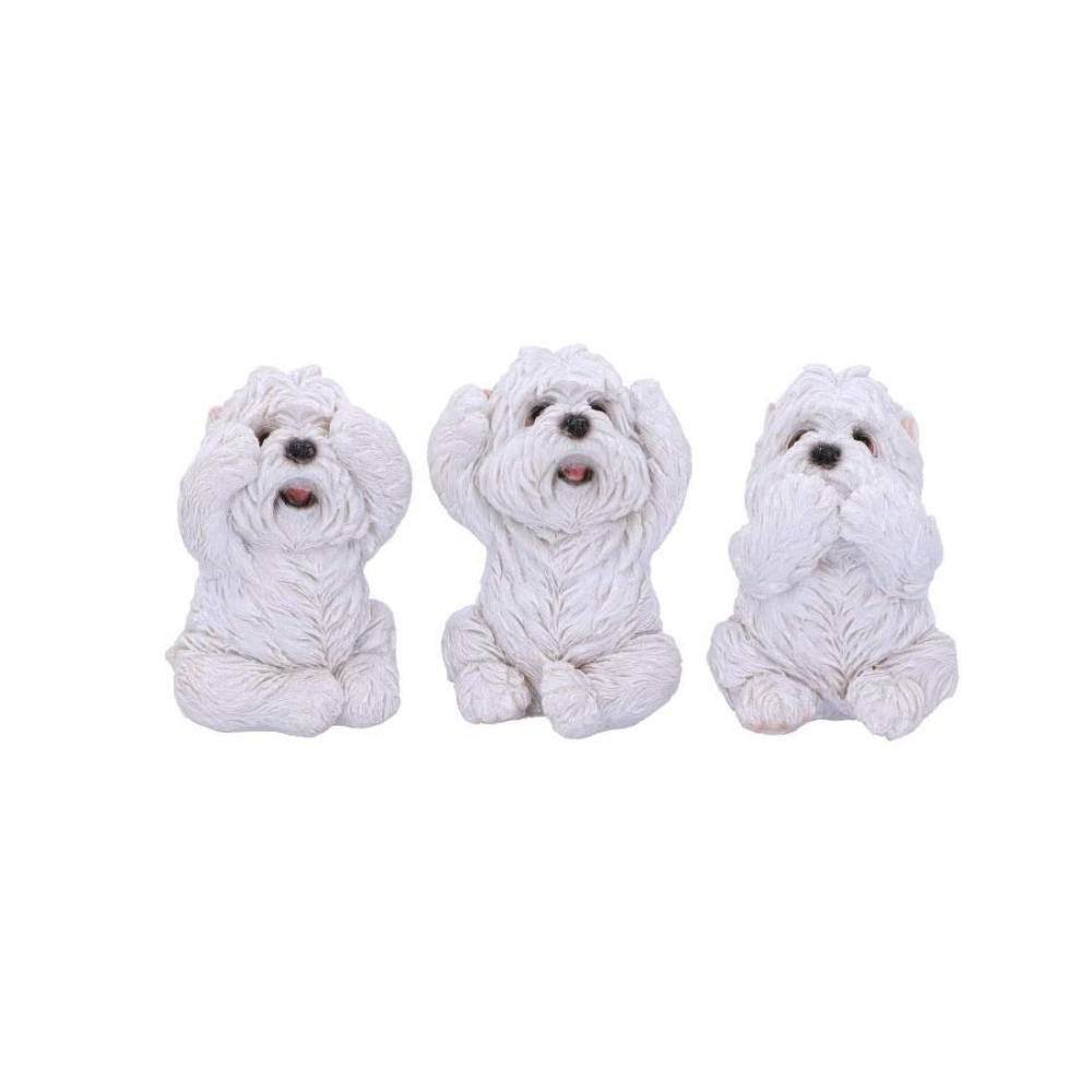 Nemesis Now Ornaments Three Wise Westies Hand-Painted Hear No Speak No See No