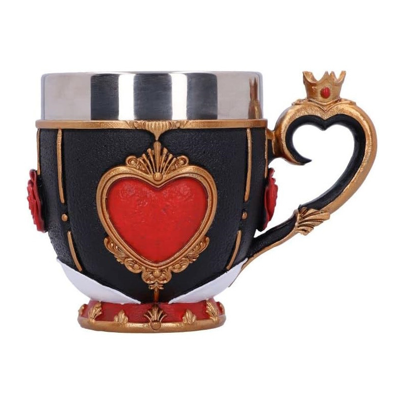Nemesis Now Pinkys Up Collectible Mug Alice In Wonderland Resin Queen Heart 11cm