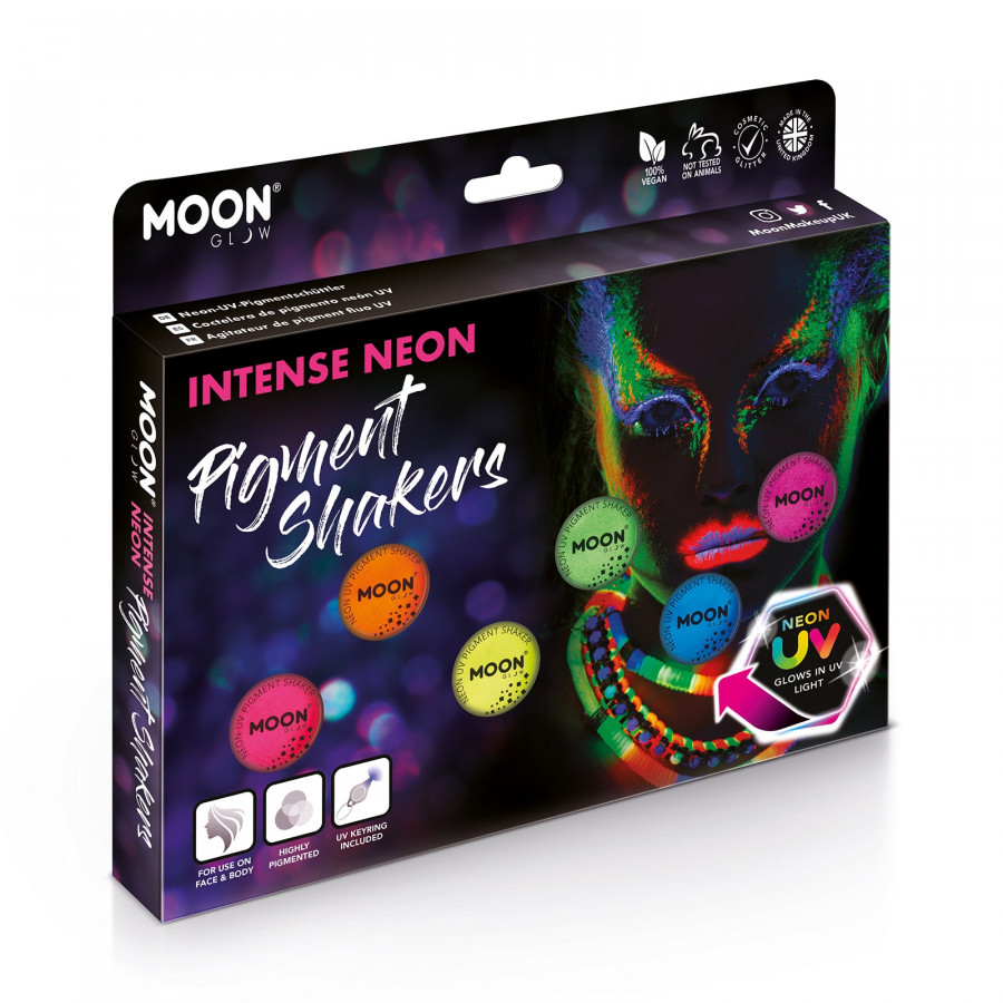 Click to view product details and reviews for Neon Uv Pigment Shakers Boxset By Moon Glow.