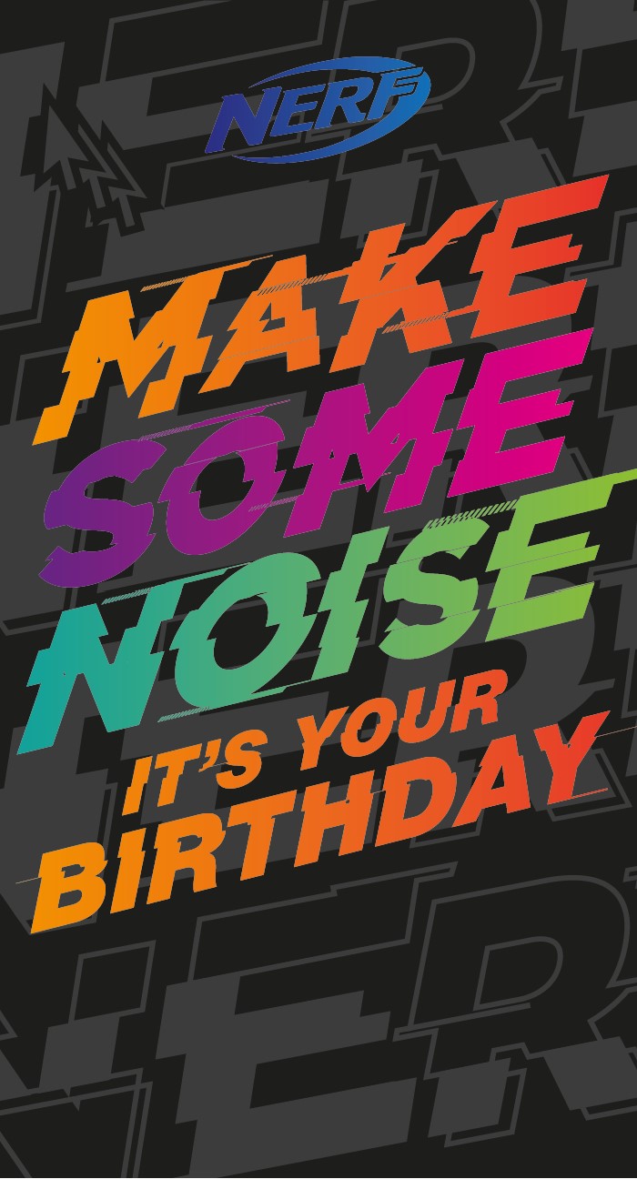Nerf 'Make Some Noise' Birthday Card