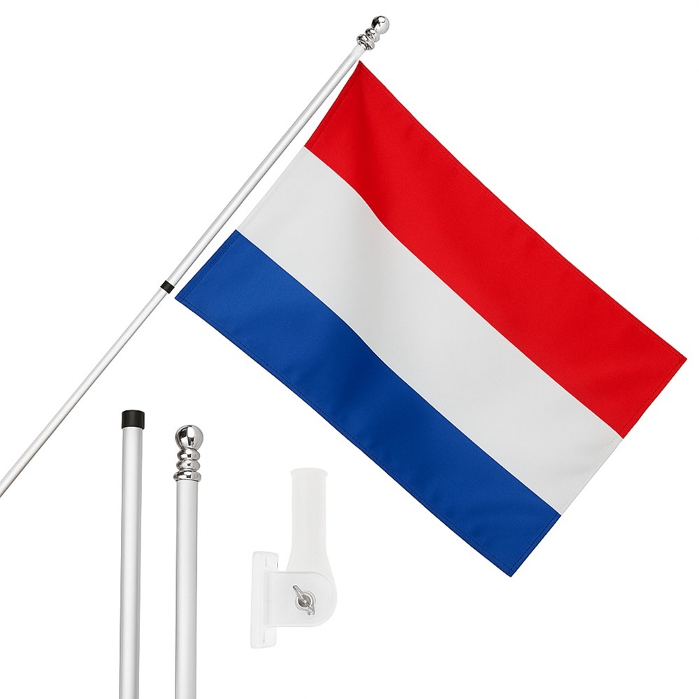 Click to view product details and reviews for Large 5ft X 3ft Netherlands Flag With 6ft Pole Wall Bracket.