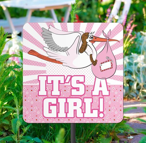 New Arrival It's a Girl Garden Sign