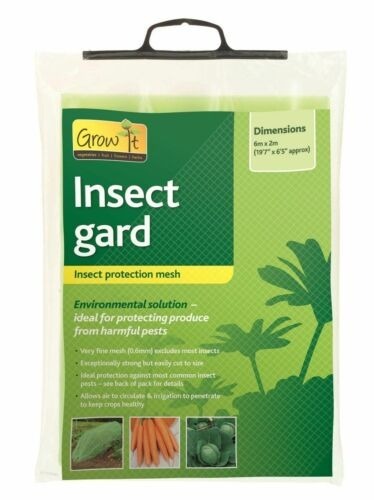 New Insect Mesh Netting Garden Crop Veg Protection 6m x 2m Wide By Gardman