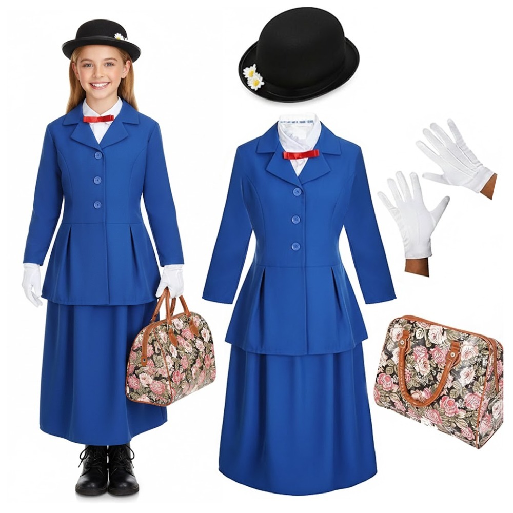 Click to view product details and reviews for Girls Mary Poppins Costume Set With Accessories Large.